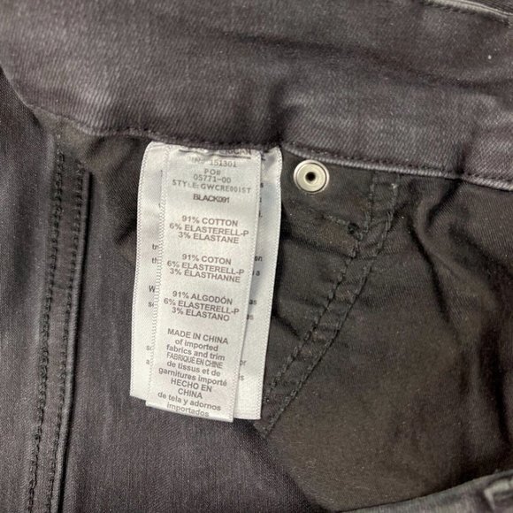 Good American Good Waist Crop Raw Edge Jeans Women 18 Stretch Cotton High Rise - Picture 12 of 14